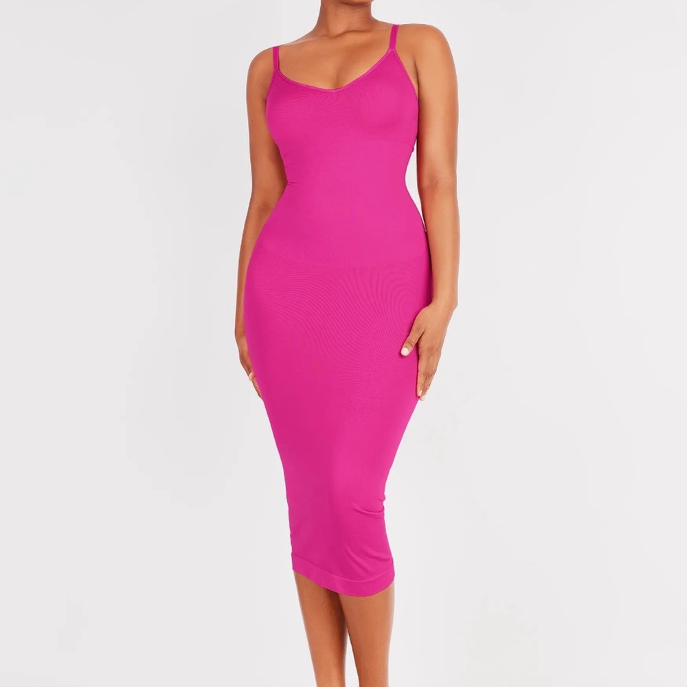 Elegant Fuchsia Shapewear Dress